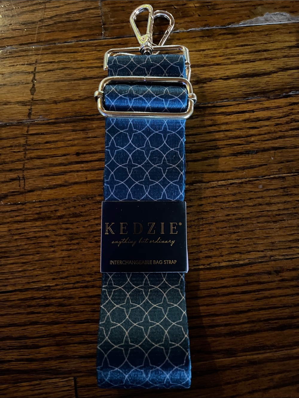 Kedzie Blue Patterned Interchangeable Crossbody Strap